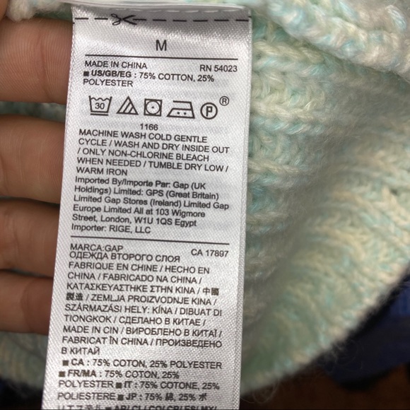 Gap Chunky Knit Sweater Pastel Green NWT Medium - Picture 7 of 7